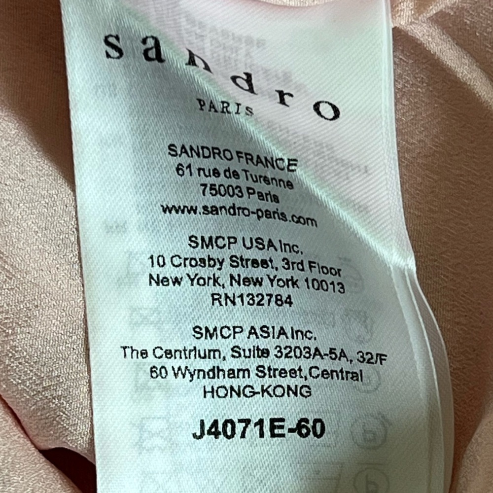 Sandro Lonely Guipure Lace Mini Skirt Pastel Pink sz 1 US SMALL - Picture 9 of 12